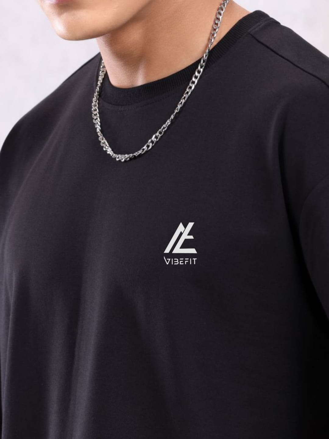 Men’s Black Oversized Smiley T-Shirt